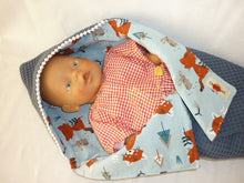 Afbeelding in Gallery-weergave laden, Omslagdoek Pop Vosjes Blauw