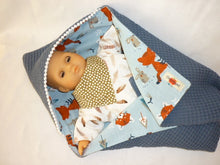 Afbeelding in Gallery-weergave laden, Omslagdoek Pop Vosjes Blauw