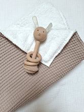 Afbeelding in Gallery-weergave laden, Kinderwagendeken Wafelstof &amp; Teddy Donker Beige
