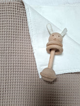 Afbeelding in Gallery-weergave laden, Deken Cottonfleece Wafelstof Donker Beige
