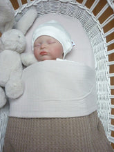 Afbeelding in Gallery-weergave laden, Wiegdeken Gebreide Wafelstof &amp; Gewassen Katoen Strand Naturel Taupe Bruin
