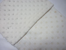 Afbeelding in Gallery-weergave laden, Deken Kinderwagen Cottonsoft Gold Dots en Minky Fleece Ecru
