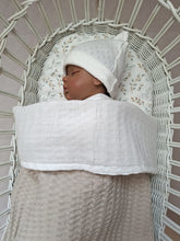 Afbeelding in Gallery-weergave laden, Deken Grote Wafelstof Beige met Cottonsoft Offwhite
