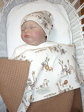 Afbeelding in Gallery-weergave laden, Deken Kinderwagen  Wafel Cacao Bruin en Jersey Wildlife
