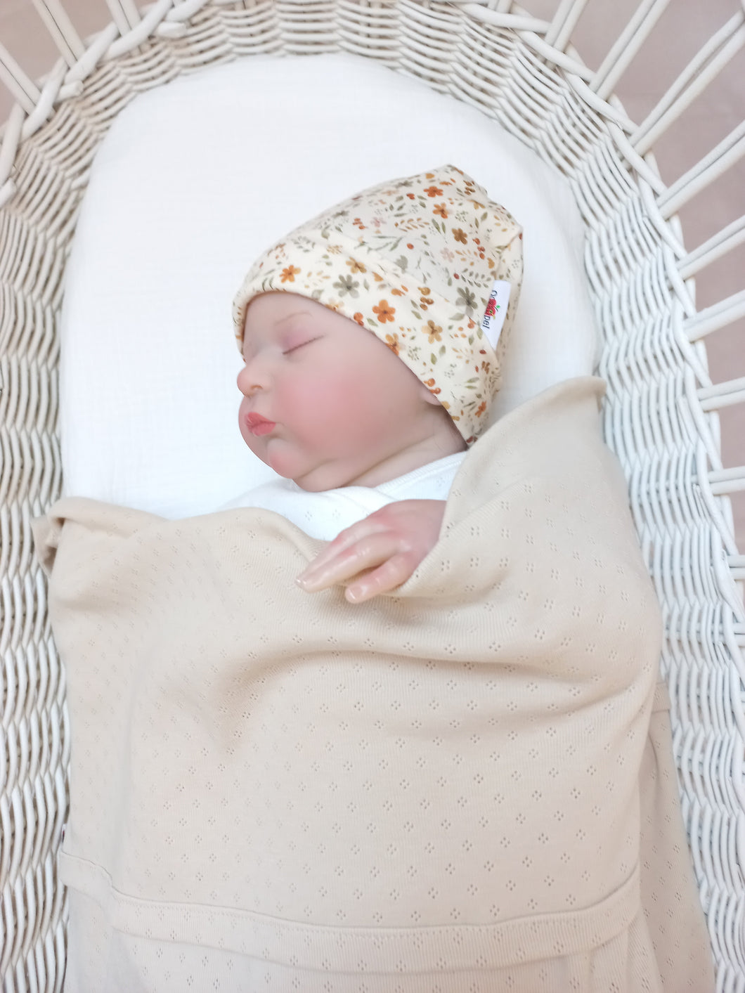 Deken Tricot Pointelle Beige