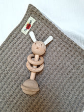 Afbeelding in Gallery-weergave laden, Wiegdeken Gebreide Wafelstof &amp; Gewassen Katoen Strand Naturel Taupe Bruin
