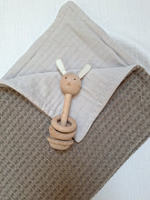 Afbeelding in Gallery-weergave laden, Wiegdeken Gebreide Wafelstof &amp; Gewassen Katoen Strand Naturel Taupe Bruin
