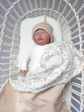Afbeelding in Gallery-weergave laden, Deken Kinderwagen Tricot Wafel Licht Beige Cottonsoft Wilgentak
