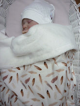 Afbeelding in Gallery-weergave laden, Deken Teddy en Tricot jersey Veren
