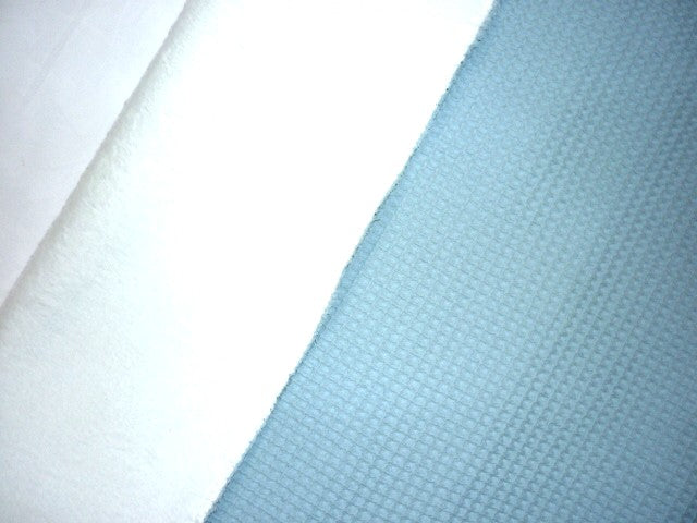 Deken Teddy Wafelstof Licht Blauw