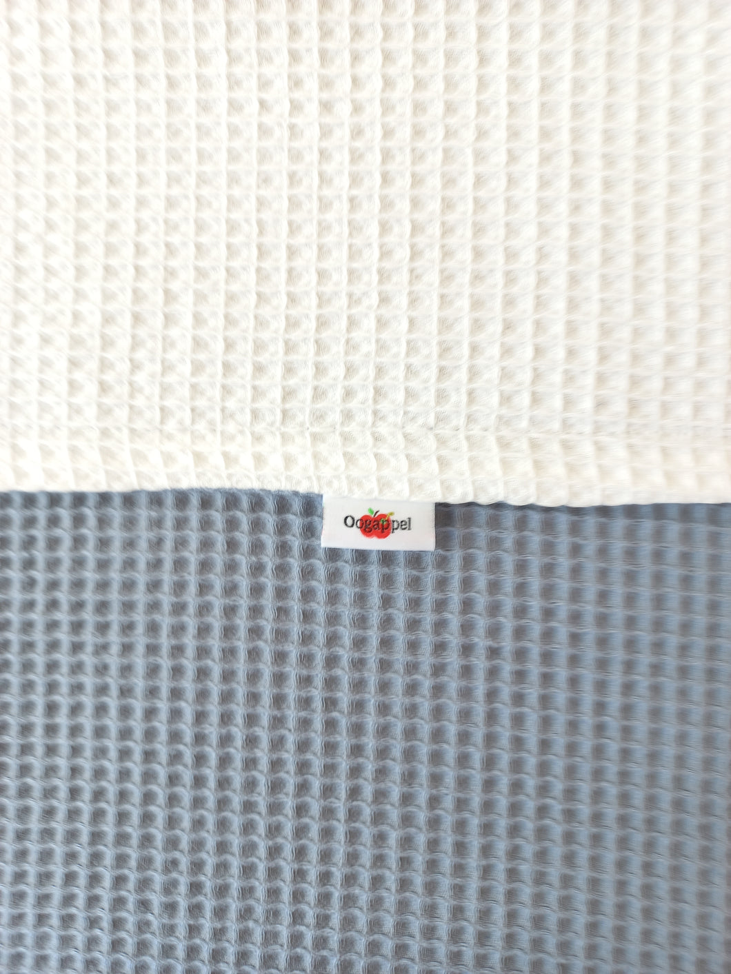 Deken Wafelstof Dubbellaags Licht Jeans Blauw-Ecru