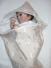 Afbeelding in Gallery-weergave laden, Wikkeldeken Konijntjes Jersey en  Minky Fleece
