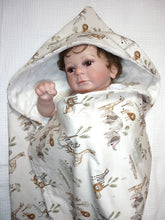 Afbeelding in Gallery-weergave laden, Wikkeldeken Wildlife Jersey en Minky Fleece

