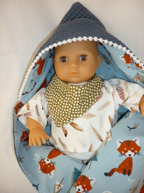 Omslagdoek Pop Vosjes Blauw