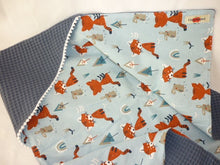 Afbeelding in Gallery-weergave laden, Omslagdoek Pop Vosjes Blauw
