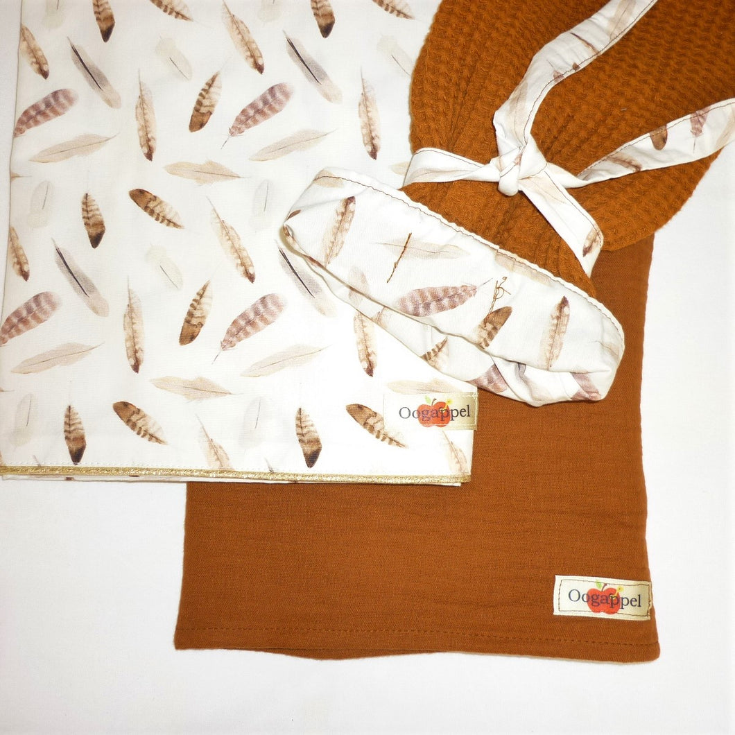 Veren-Cottonsoft Bruin Voordeel set Wieglakens met kruikzak